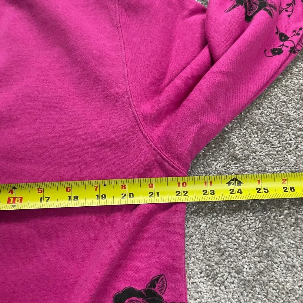 Blair Jacket Womens Medium Pink Snap Button Soft Mid Length Pockets Floral